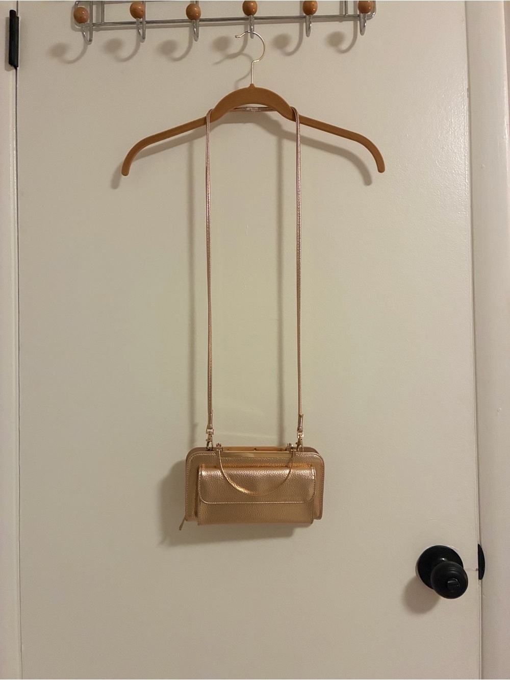 Gold Crossbody Wallet Bag - Women